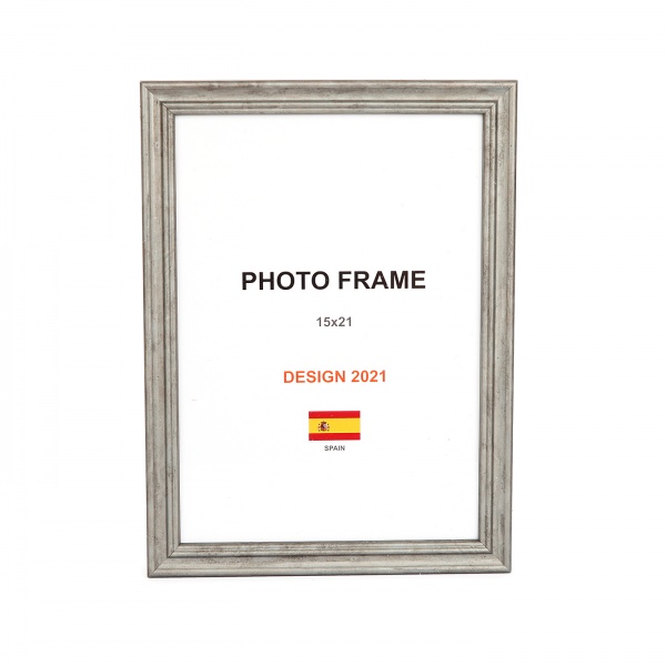 Рамка для фото 1 фото 15x21 см серый бетон 