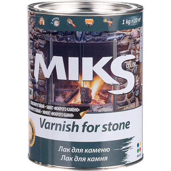 Лак для камня MIKS мокрый эффект 2,3 л