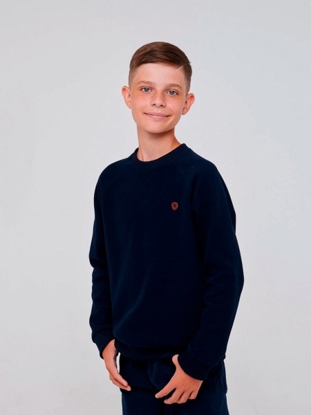 Джемпер для мальчика Smil р.152 темно-синий меланж 116589 