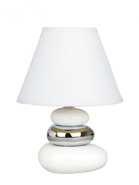 Настільна лампа декоративна Rabalux Salem 1x40 Вт E14 білий/хром 4949 