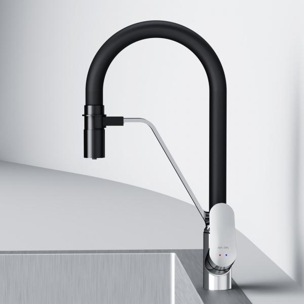Смеситель для кухни AM.PM с каналом для питьевой воды и гибким изливом F8007802 Like