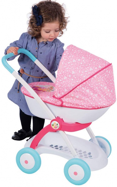 Коляска для кукол Smoby Disney Princess с люлькой и корзиной 254102