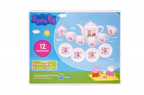 Набір дитячого посуду Peppa Pig Чаювання з Пеппою 12 предметів 122216
