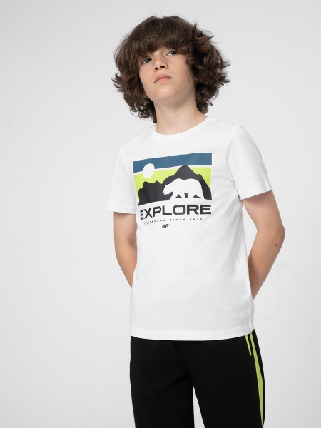 Футболка 4F 4FJSS23TTSHM322-10S р.122 білий