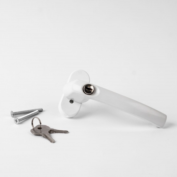 Ручка віконна кнопка-ключ ASTEX Antey біла Ral 9016 WH 038/37 