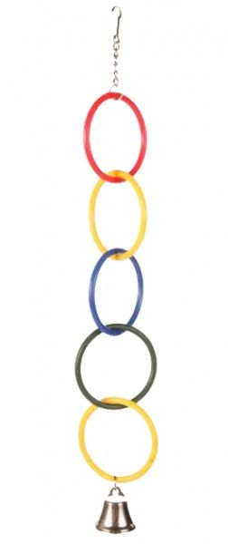 Игрушка для птиц Trixie кольца и звонок 4,5см