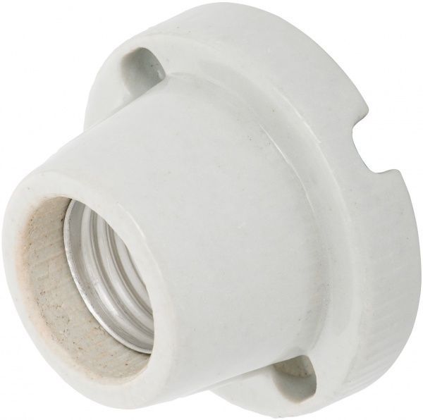 Патрон электрический  ЕМТ фланцевый прямой настенный E27 керамика белый 22-0107