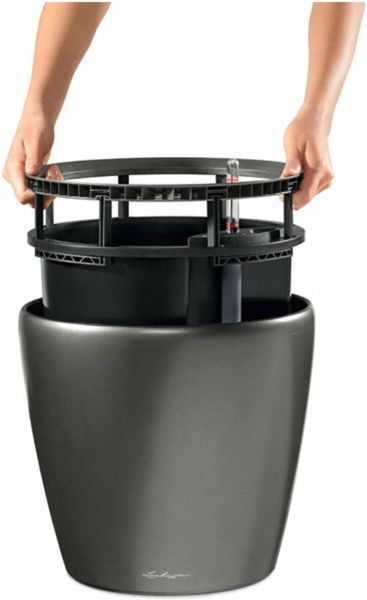 Вазон пластиковый Lechuza Classico Premium LS 43 круглый 67л коричневый 