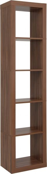 Стелаж двосторонній Inteo Кубус МІКС 1x5 438x1854x290 мм горіх 