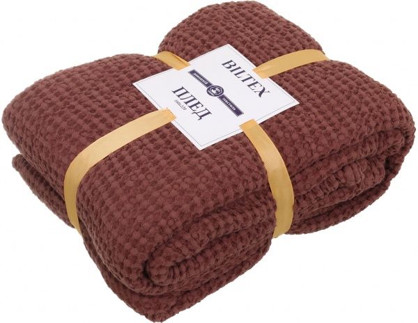 Плед Biltex chocolate 160x220 см коричневый 