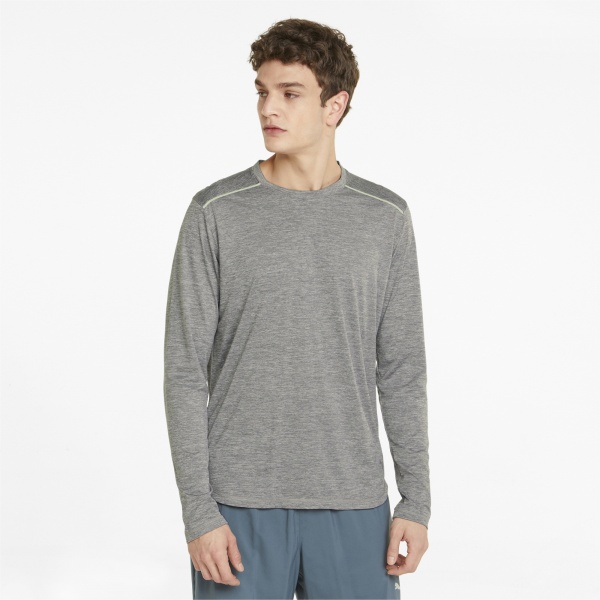 Футболка Puma RUN LS Tee M 52140303 р.M сірий