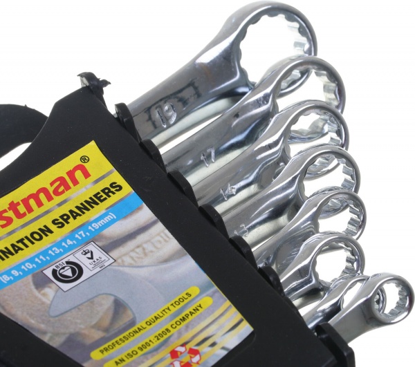 Набір ключів комбінованих Eastman 8 шт пластиковий тримач Full Polish 52003