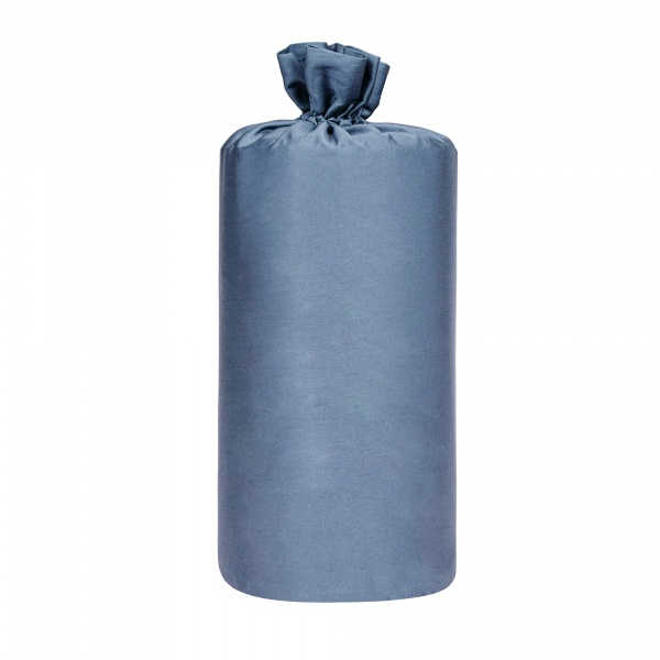 Комплект постельного белья Сатин Люкс семейный серо-голубой Homeline 