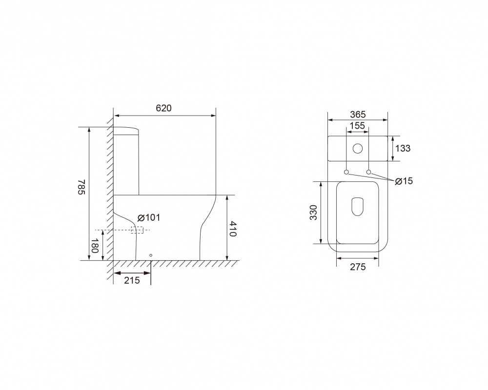 Унитаз-компакт Imprese RUBIN c06209903