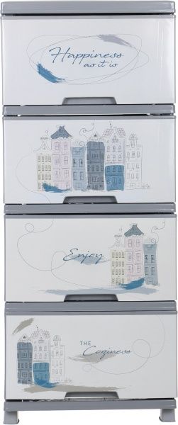 Комод пластиковий Vivendi Happiness сірий 955x395x465 мм