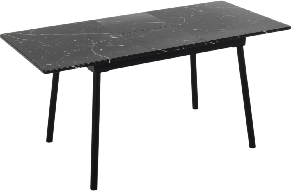 Стол Эдисон 1200(1550)x730x700мм мрамор черный/черный