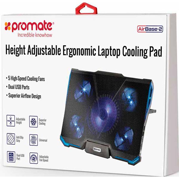 Охлаждающая подставка для ноутбука Promate Airbase-2