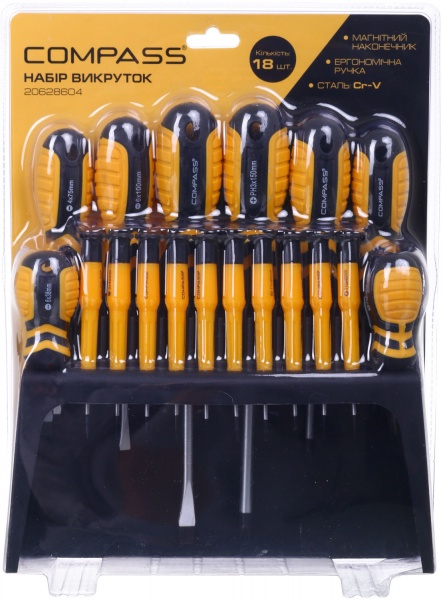 Набор отверток Compass CRV 18 шт EL-CP-18