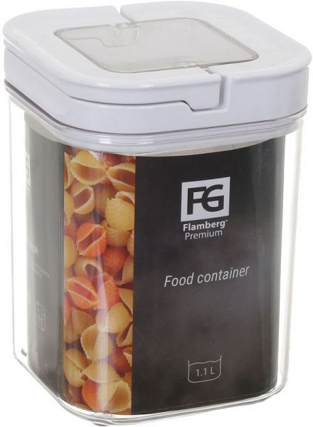 Контейнер із кришкою квадратний 1,1 л Flamberg Premium