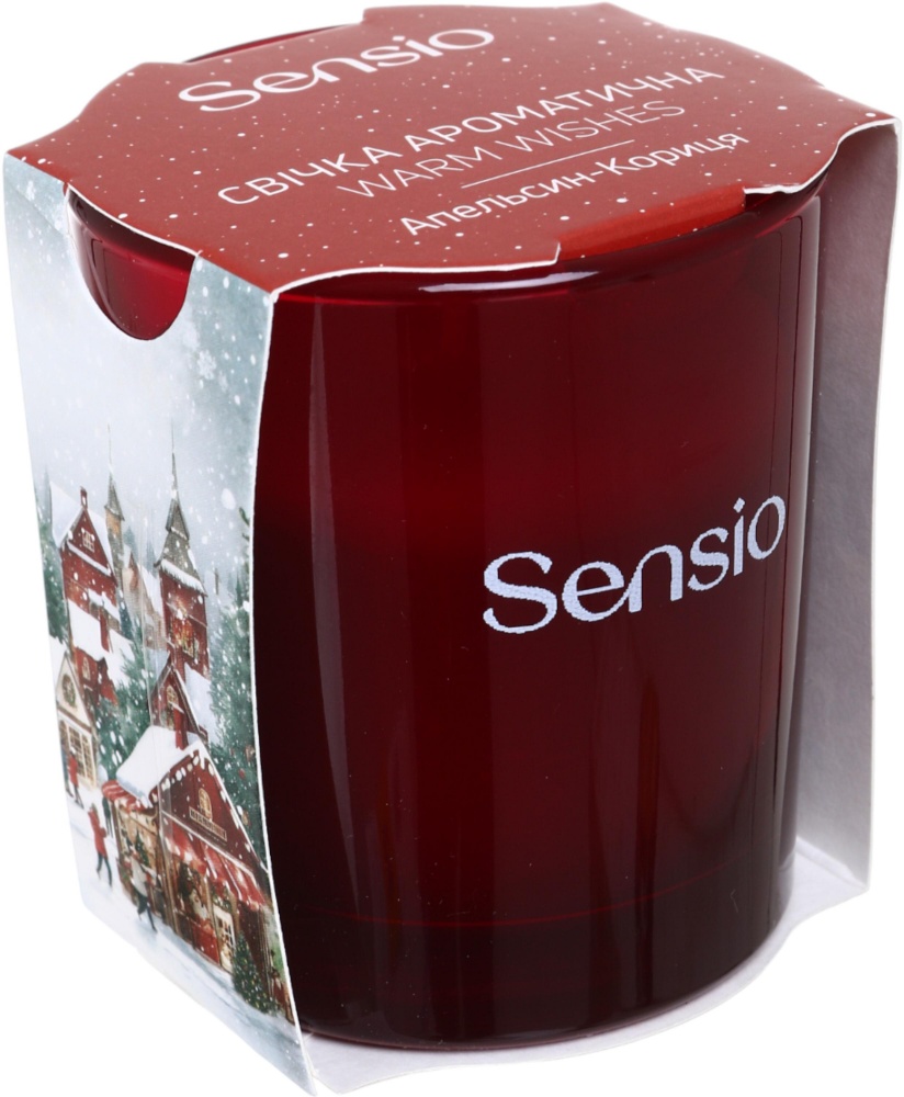 Свічка ароматична Sensio в склі Warm Wishes, червона, ТМ Sensio