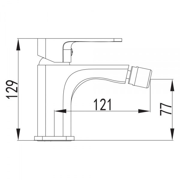 Смеситель для биде Imprese BILOVEC черный мат, 35 мм 40256