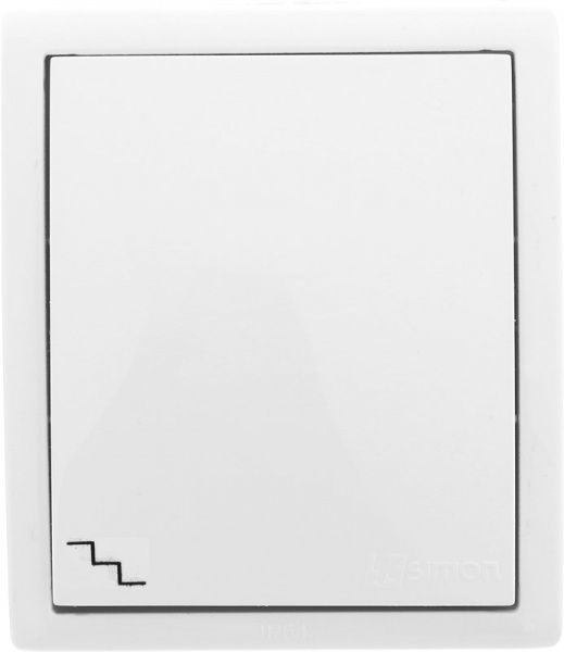 Переключатель проходной одноклавишный Simon Aquarius без подсветки 10 А 250В белый AQW6/11