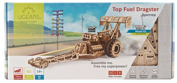 3D-конструктор UGEARS Драгстер