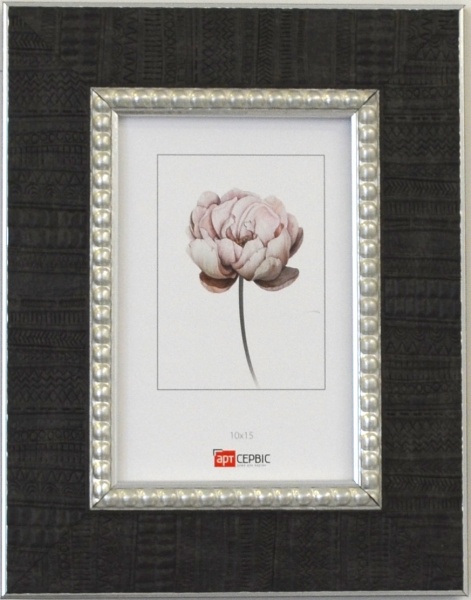 Рамка для фото Арт-Сервіс ЭА-01806 1 фото 10x15 см черный с серебряным 