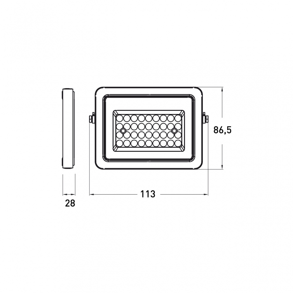 Прожектор светодиодный Eurolamp 20 Вт IP65 черный LED-FL-20/65(sensor)