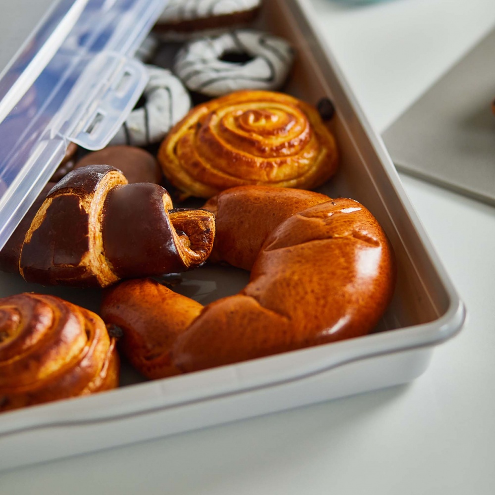 Тортниця Алеана 44х30х9,5 см прямокутна какао