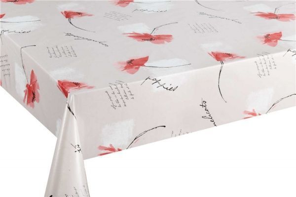 Скатерть Полевые маки 140x110 см кремовый UP! (Underprice) 