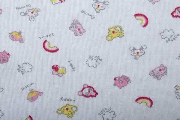 Простынь Фламинго 85х90 см белый с розовым 421-222-23 