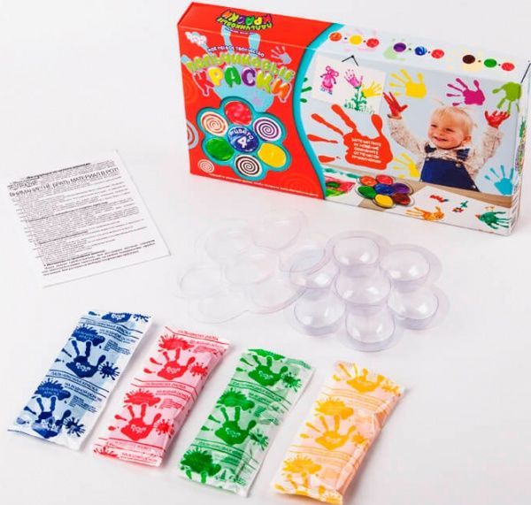 Набор пальчиковых красок Danko Toys Мое первое творчество 4 цвета