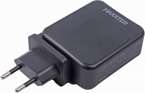 Зарядное устройство Maxxter WC-PD65W-01 2x USB-C 1х USB-A 