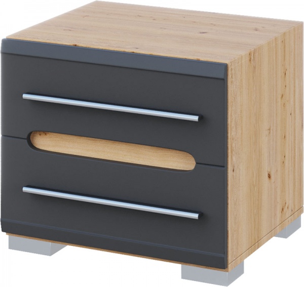 Тумба прикроватная Бьянко дуб сонома 