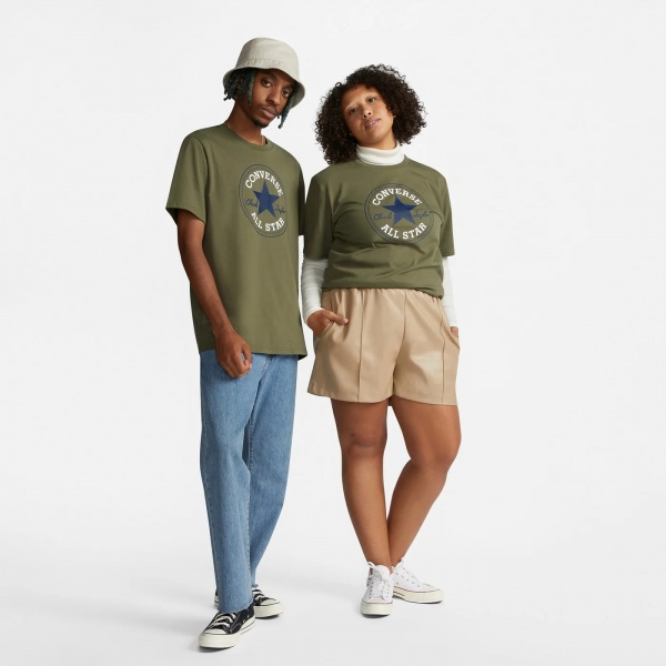 Футболка Converse STANDARD FIT CENTER FRONT CHUCK PATCH CORE TEE 10025459-306 р.2XL хакі