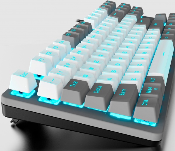 Клавіатура ігрова Aula F3287 (6948391240954) Mechanical keycap KRGD blue EN/UA gray/white 