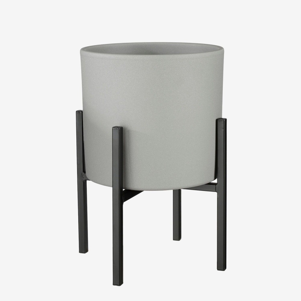 Вазон керамічний Mica Decorations Era круглий 2 л сірий (1035837)