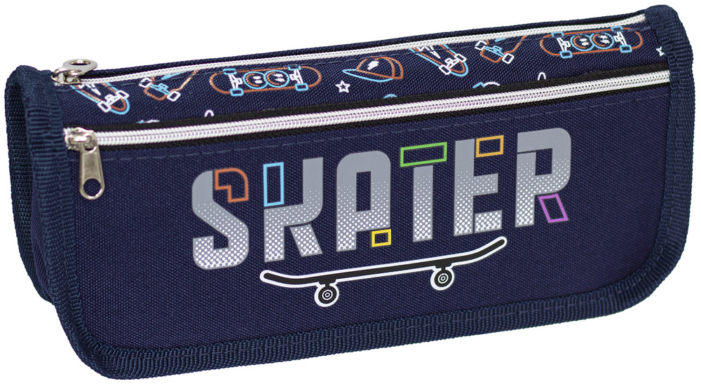 Пенал-гаманець 22x5x9 см 13020185 Барвінок синій із малюнком