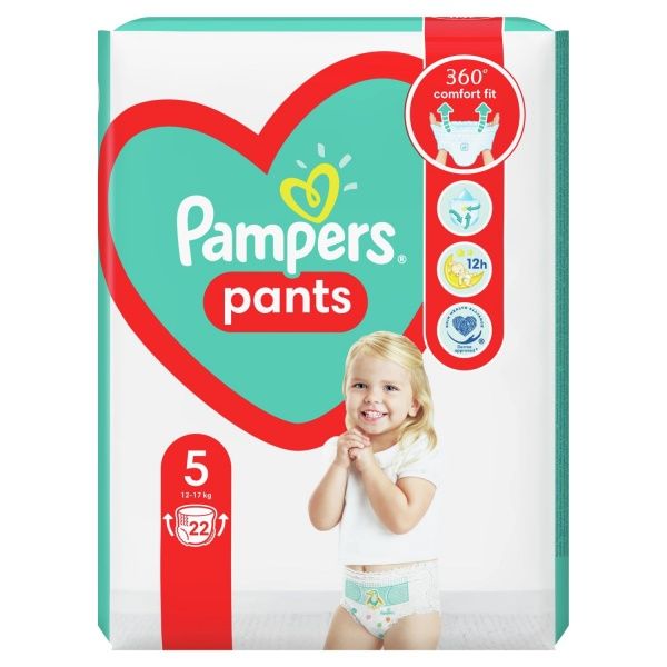 Підгузки-трусики Pampers Pants Розмір 5 (12-17 кг) 22 шт.