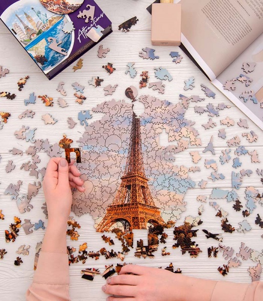 Пазл деревянный Эйфелева Башня 50 см PuzzleUp 