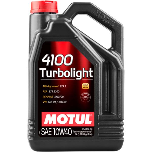 Моторне мастило Motul 4100 Turbolight SAE 10W-40 5 л