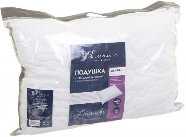 Подушка с пропиткой лавандой 50х70 см Luna