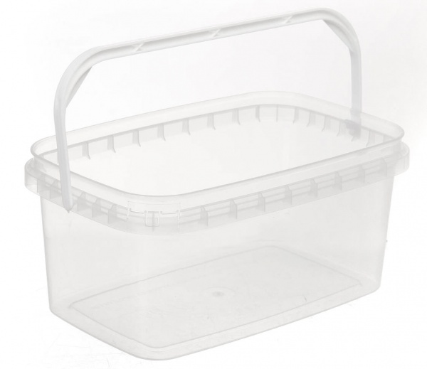 Ємність Poliplast прямокутний (харчовий пластик) 2,3 л прозорий 