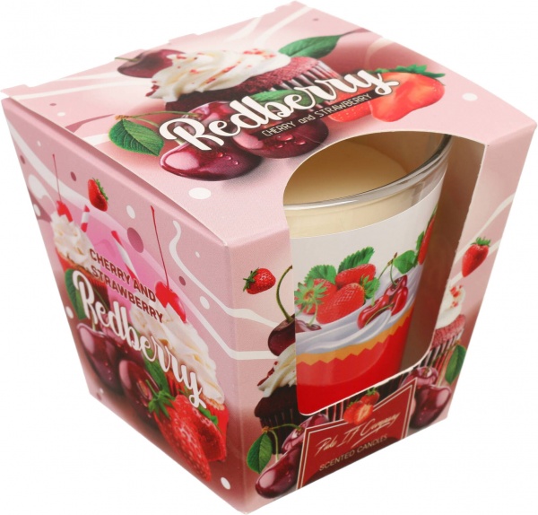 Свеча в стакане Pako-If Tindra вишня-клубника (3102) 