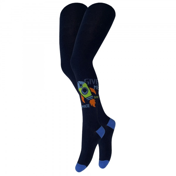 Колготки детские унисекс Легка хода 8221р.112-120 черный-фиолетовый 