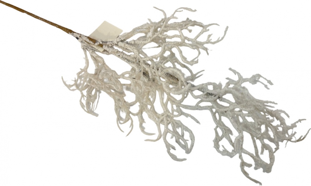 Декорація гілка вусата засніжена 70 см EYK20-092