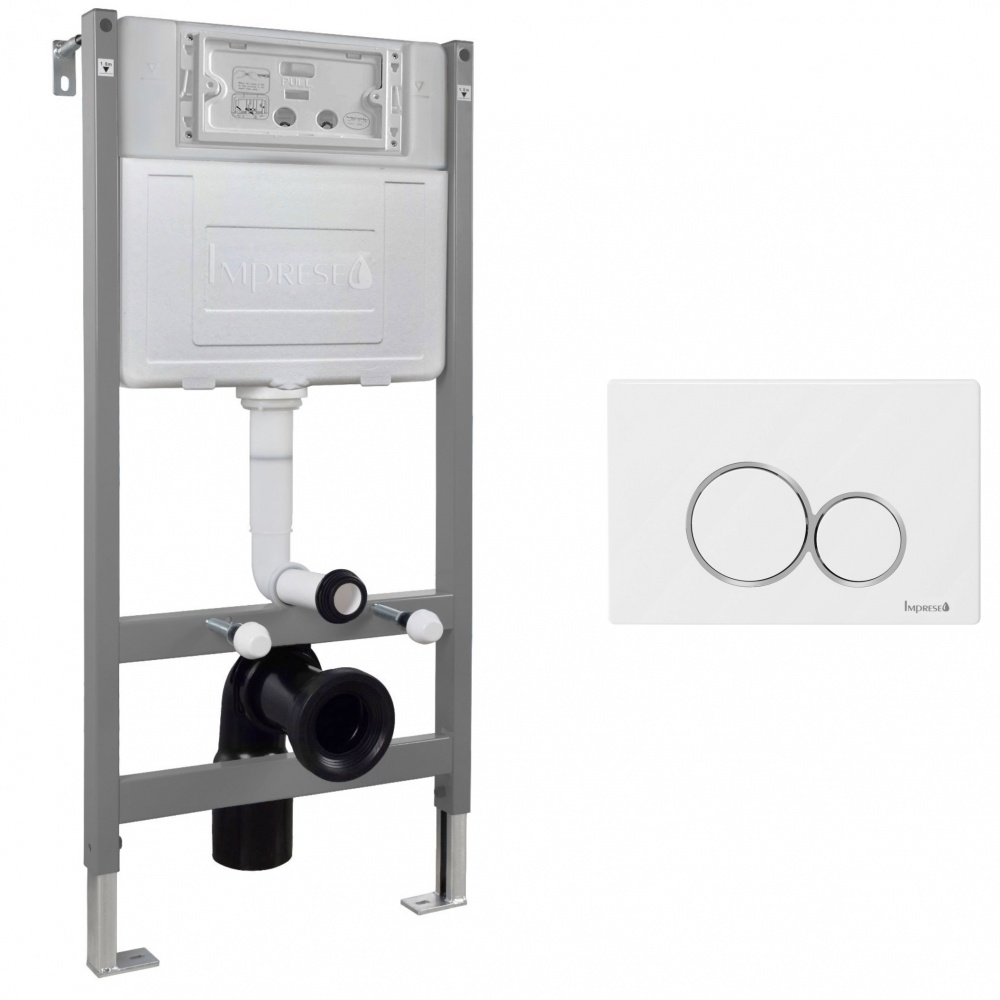 Комплект инсталляции Imprese i-FRAME, клавиша белая i7116сPW