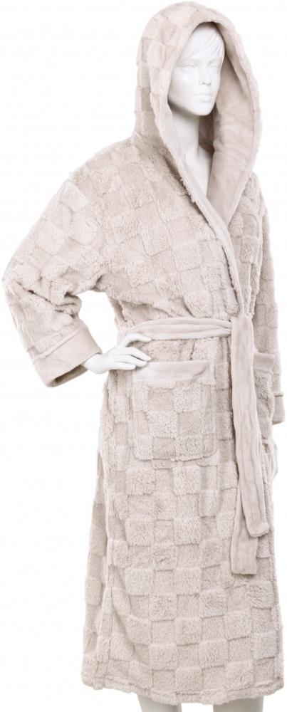 Халат женский La Nuit с капюшоном Torino р. M бежевый