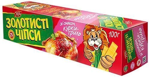 Чипсы ЖАЙВІР картофельные Золотистые со вкусом Курицы гриль 100 г 